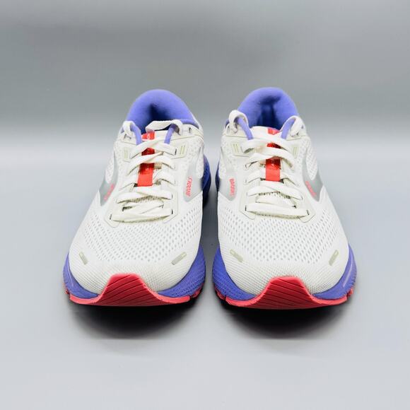 Brooks Shoes Womens 9.5 White Purple Adrenaline GTS 22 Athletic Running Sneakers - Picture 3 of 12